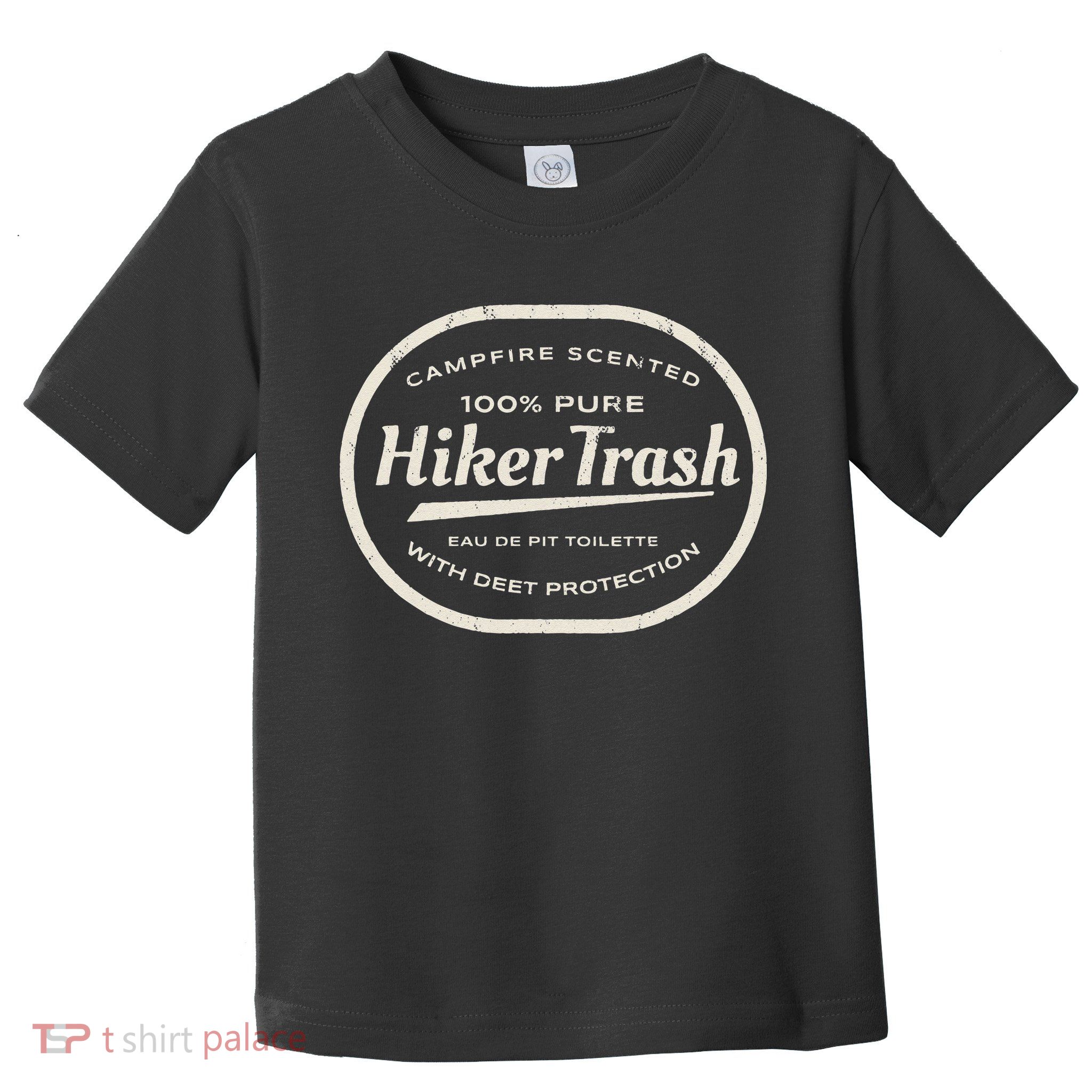Funny Hiker Trash Logo Design For Long Distance Backpackers Toddler T-Shirt