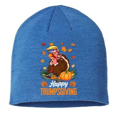 Funny Happy Trumpsgiving Thanksgiving Trump Turkey Usa Flag Funny Gift Sustainable Beanie