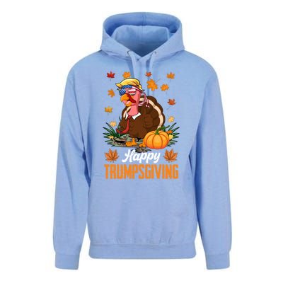 Funny Happy Trumpsgiving Thanksgiving Trump Turkey Usa Flag Funny Gift Unisex Surf Hoodie