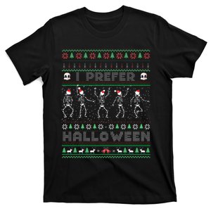 Funny Holiday Ugly Xmas I Prefer Halloween Christmas Sweater T-Shirt