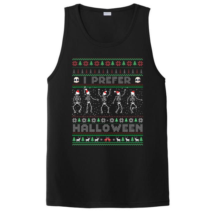 Funny Holiday Ugly Xmas I Prefer Halloween Christmas Sweater PosiCharge Competitor Tank