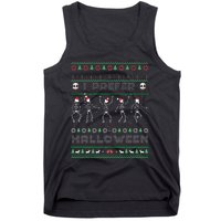 Funny Holiday Ugly Xmas I Prefer Halloween Christmas Sweater Tank Top