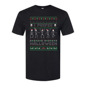 Funny Holiday Ugly Xmas I Prefer Halloween Christmas Sweater Softstyle CVC T-Shirt