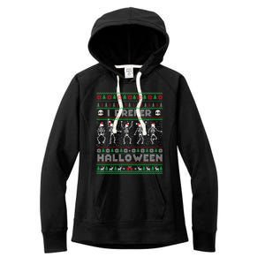 Funny Holiday Ugly Xmas I Prefer Halloween Christmas Great Gift Women's Fleece Hoodie