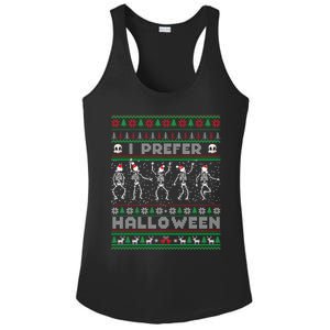 Funny Holiday Ugly Xmas I Prefer Halloween Christmas Great Gift Ladies PosiCharge Competitor Racerback Tank