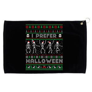 Funny Holiday Ugly Xmas I Prefer Halloween Christmas Great Gift Grommeted Golf Towel