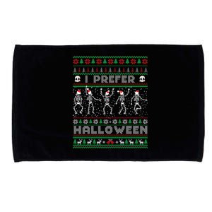 Funny Holiday Ugly Xmas I Prefer Halloween Christmas Great Gift Microfiber Hand Towel