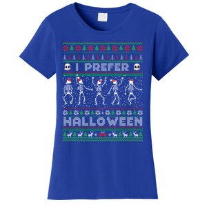 Funny Holiday Ugly Xmas I Prefer Halloween Christmas Great Gift Women's T-Shirt