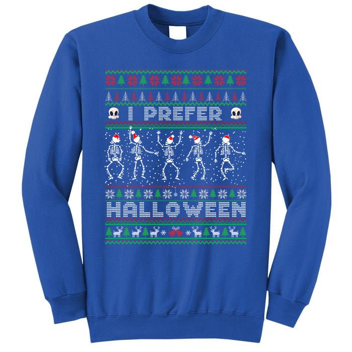 Funny Holiday Ugly Xmas I Prefer Halloween Christmas Sweater Gift Sweatshirt