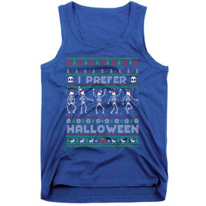 Funny Holiday Ugly Xmas I Prefer Halloween Christmas Sweater Gift Tank Top