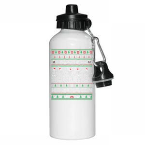 Funny Holiday Ugly Xmas I Prefer Halloween Christmas Sweater Gift Aluminum Water Bottle