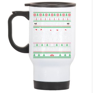 Funny Holiday Ugly Xmas I Prefer Halloween Christmas Sweater Gift Stainless Steel Travel Mug