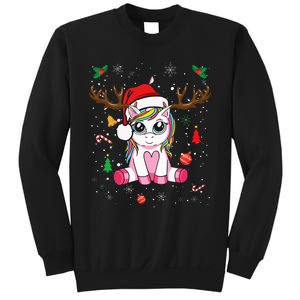 Festive Holiday Unicorn Deer Print Sweatshirt