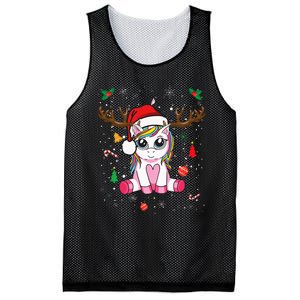 Festive Holiday Unicorn Deer Print Mesh Reversible Basketball Jersey Tank