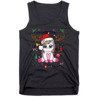 Festive Holiday Unicorn Deer Print Tank Top