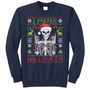 Funny Holiday Ugly Xmas I Prefer Halloween Christmas Sweatshirt