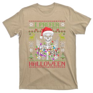 Funny Holiday Ugly Xmas I Prefer Halloween Christmas T-Shirt