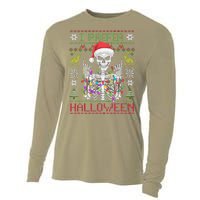 Funny Holiday Ugly Xmas I Prefer Halloween Christmas Cooling Performance Long Sleeve Crew