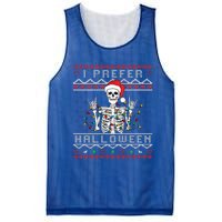 funny holiday Ugly xmas I prefer halloween christmas Mesh Reversible Basketball Jersey Tank