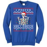 funny holiday Ugly xmas I prefer halloween christmas Tall Sweatshirt