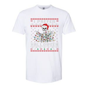 funny holiday Ugly xmas I prefer halloween christmas Softstyle CVC T-Shirt