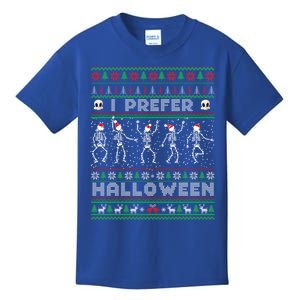 Funny Holiday Ugly Xmas I Prefer Halloween Christmas Great Gift Kids T-Shirt