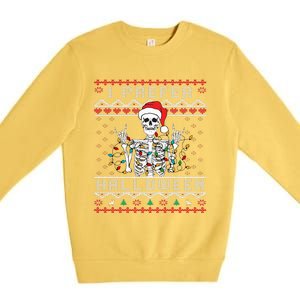 funny holiday Ugly xmas I prefer halloween christmas Premium Crewneck Sweatshirt