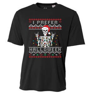 funny holiday Ugly xmas I prefer halloween christmas Cooling Performance Crew T-Shirt