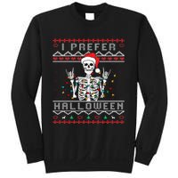 funny holiday Ugly xmas I prefer halloween christmas Sweatshirt