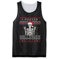 funny holiday Ugly xmas I prefer halloween christmas Mesh Reversible Basketball Jersey Tank