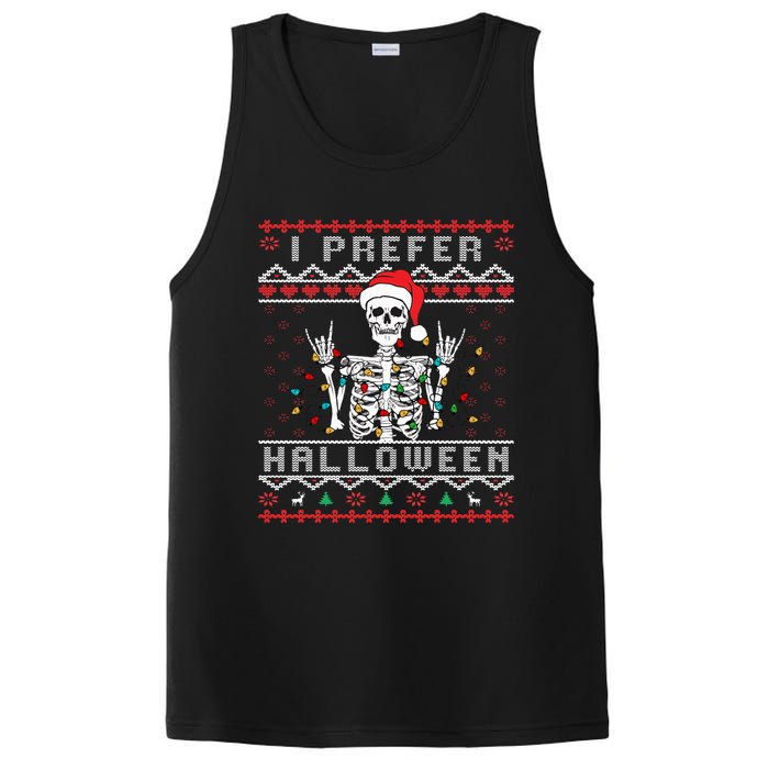 funny holiday Ugly xmas I prefer halloween christmas PosiCharge Competitor Tank