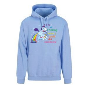 Fabulous Happy Unicorn Farting Rainbow Gift Unisex Surf Hoodie