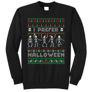 funny holiday Ugly xmas I prefer halloween christmas sweater Sweatshirt