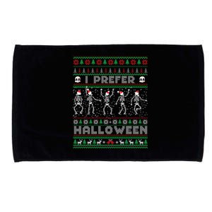 funny holiday Ugly xmas I prefer halloween christmas sweater Microfiber Hand Towel