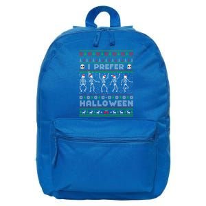 Funny Holiday Ugly Xmas I Prefer Halloween Christmas Great Gift 16 in Basic Backpack