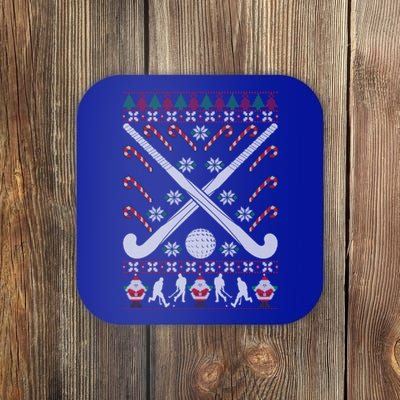 Field Hockey Ugly Christmas Funny Holiday Xmas Gift Coaster