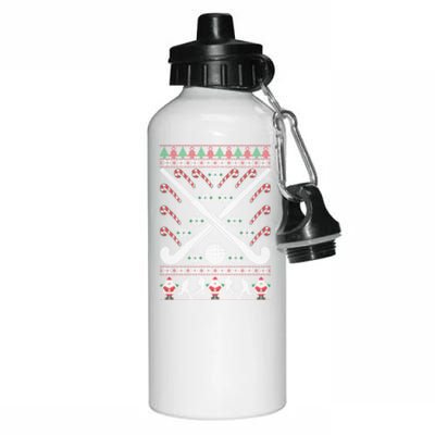 Field Hockey Ugly Christmas Funny Holiday Xmas Gift Aluminum Water Bottle