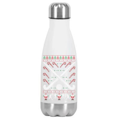 Field Hockey Ugly Christmas Funny Holiday Xmas Gift Stainless Steel Insulated Water Bottle