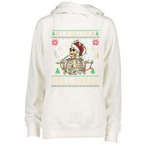 Funny Holiday Ugly Xmas I Prefer Halloween Christmas Gift Womens Funnel Neck Pullover Hood