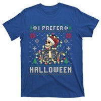 Funny Holiday Ugly Xmas I Prefer Halloween Christmas Gift T-Shirt