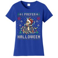 Funny Holiday Ugly Xmas I Prefer Halloween Christmas Gift Women's T-Shirt