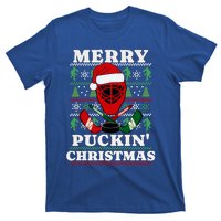 Funny Hockey Ugly Christmas Merry Puckin Christmas Meaningful Gift T-Shirt