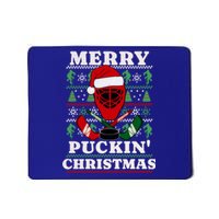 Funny Hockey Ugly Christmas Merry Puckin Christmas Meaningful Gift Mousepad