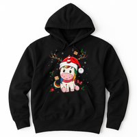 Festive Holiday Unicorn Deer Santa Claus Hoodie