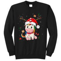 Festive Holiday Unicorn Deer Santa Claus Sweatshirt