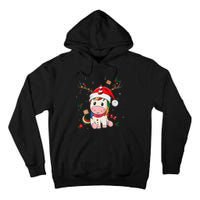 Festive Holiday Unicorn Deer Santa Claus Tall Hoodie