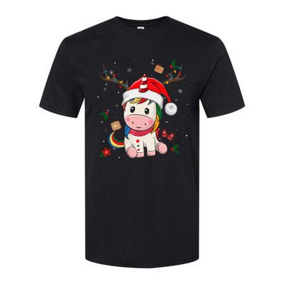 Festive Holiday Unicorn Deer Santa Claus Softstyle CVC T-Shirt