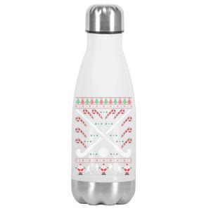 Field Hockey Ugly Christmas Funny Holiday Xmas Gift Stainless Steel Insulated Water Bottle