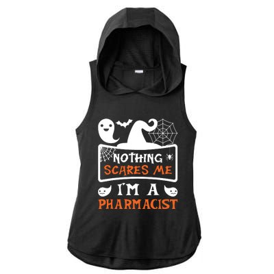 Funny Halloween Vampire Pharmacist Ladies PosiCharge Tri-Blend Wicking Draft Hoodie Tank