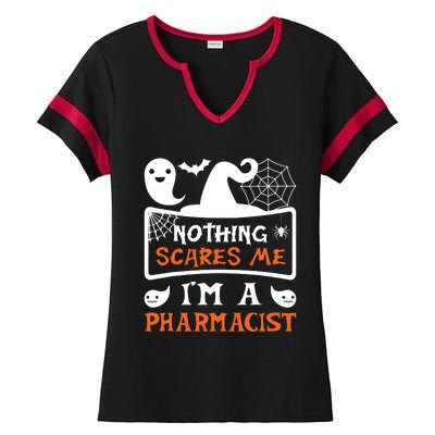 Funny Halloween Vampire Pharmacist Ladies Halftime Notch Neck Tee